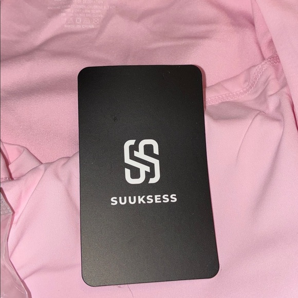 NWT SUUKSESS Padded Open Back Boat Neck Tank Tops Double Lined Large Pink - Picture 6 of 7